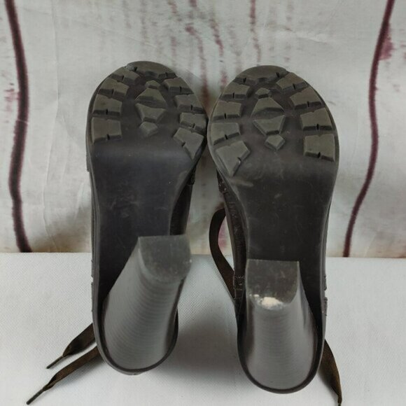 Maurices High Heel Womens Lace Up Brown Shoes Size 7.5M - Picture 7 of 9